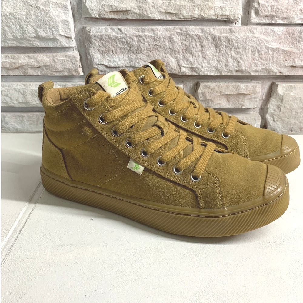 Cariuma OCA High Camel Suede High Top Sneakers Brown Sustainable Skate Shoes